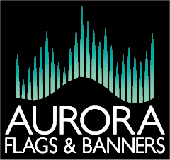 Aurora Flags and Banners Logo Dark